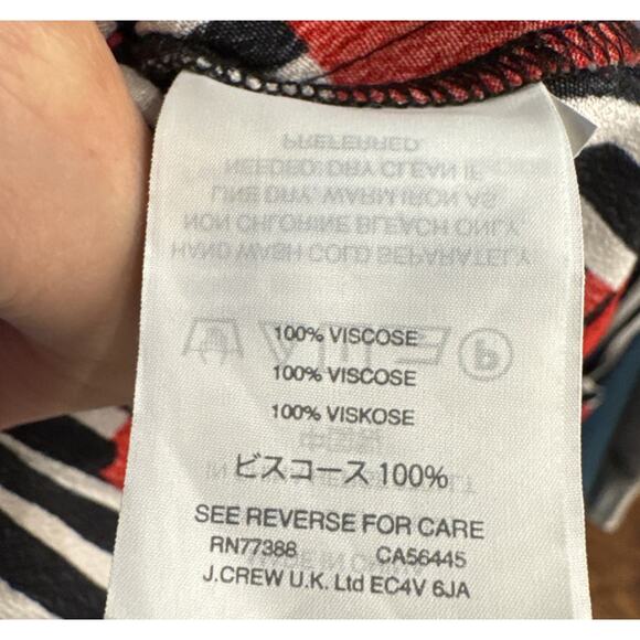 Madewell Ruffle Faux Wrap Dress Women’s Size 4 Candied Orchids Striped Floral - Picture 6 of 6